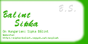 balint sipka business card
